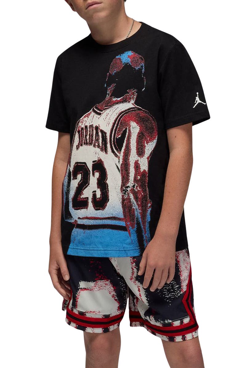 Jordan Kids' Sport Legacy 23 Short Sleeve T-Shirt, Alternate, color, Black