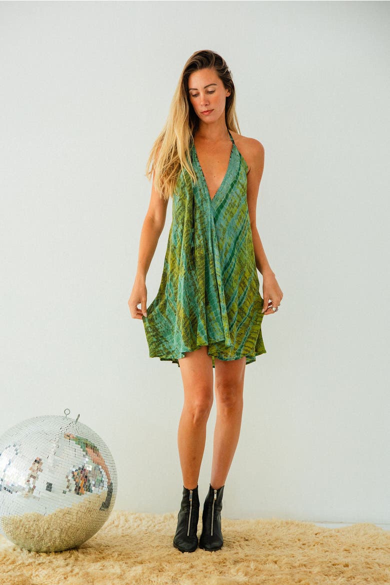The Party Dress Strecker, Alternate, color, Green Tie Dye