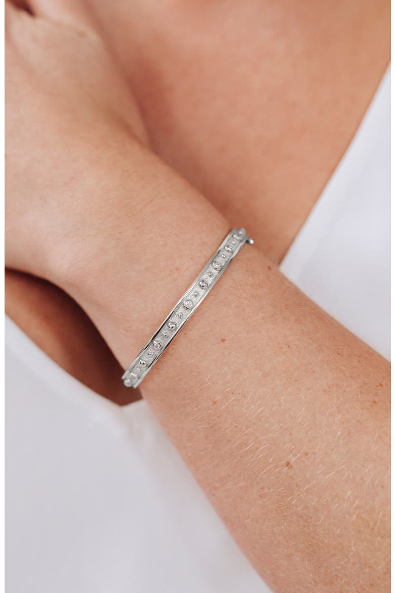Mediterranee Sterling Silver Gemstone Bangle, Alternate, color, SILVER