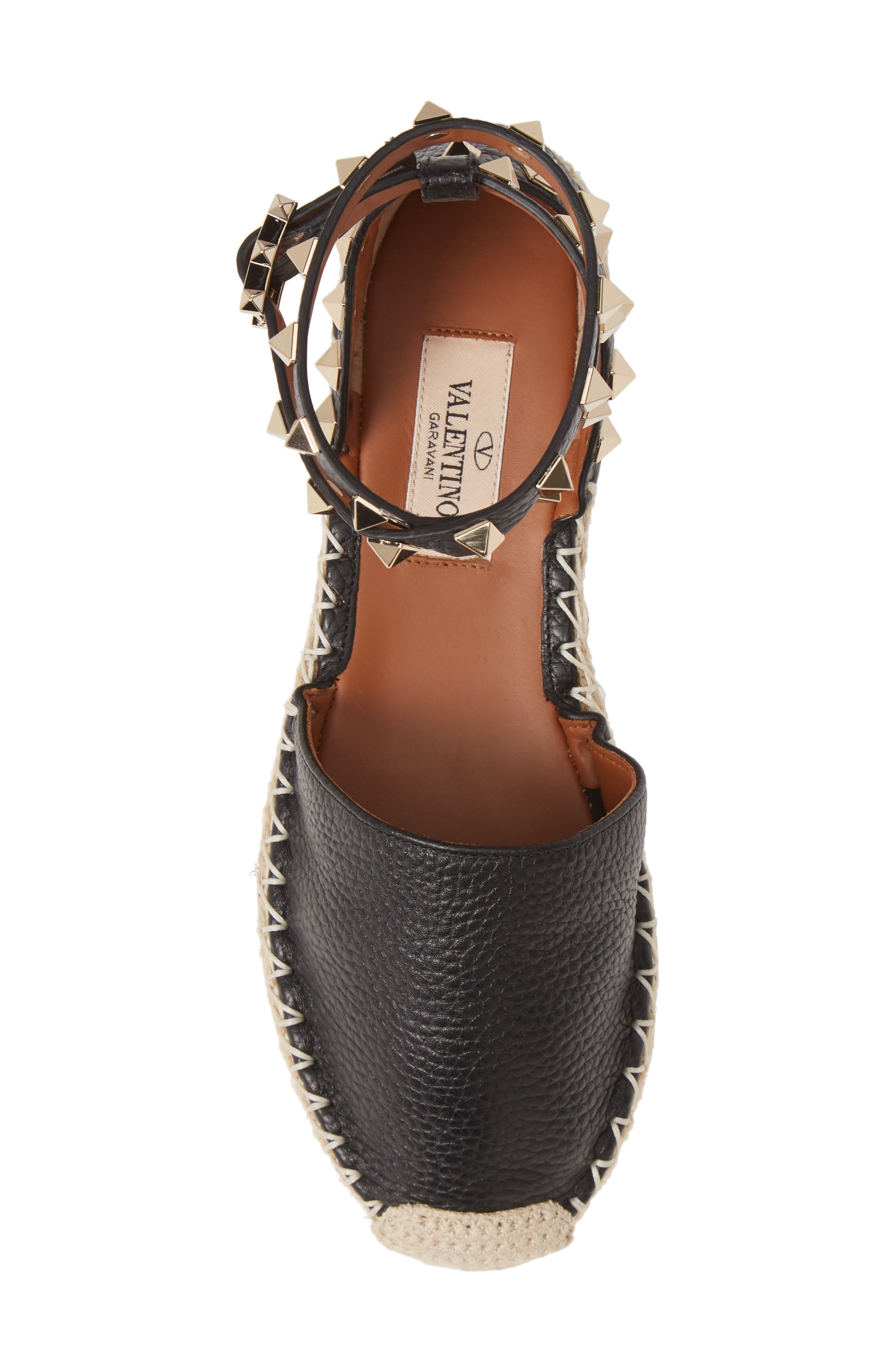 Valentino Garavani Rockstud Espadrille Sandal, Alternate, color, 