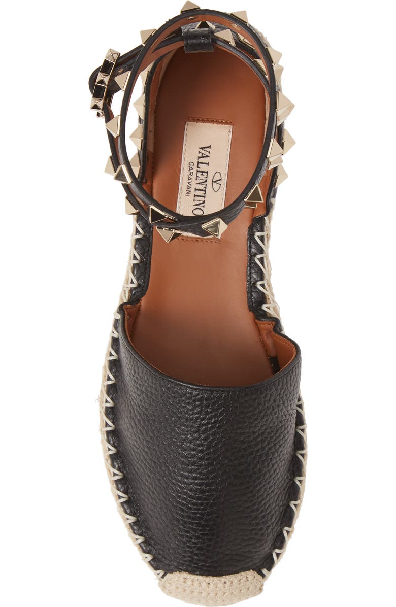 Valentino Garavani Rockstud Espadrille Sandal, Alternate, color,