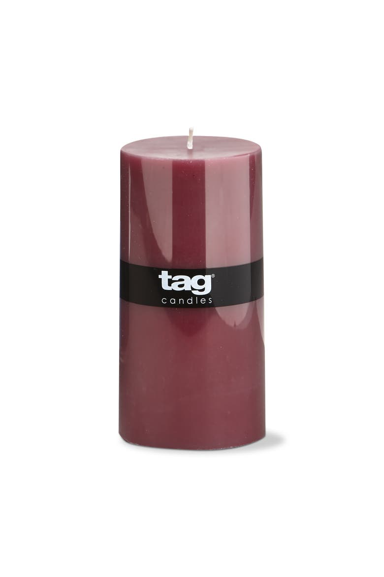 Color Studio Pillar Candle Plum Smokeless 85 Hour Burn, Main, color, Purple