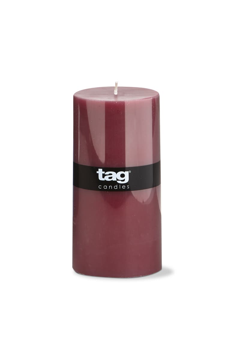 tag Color Studio Pillar Candle Plum Smokeless 85 Hour Burn, Main, color, Purple
