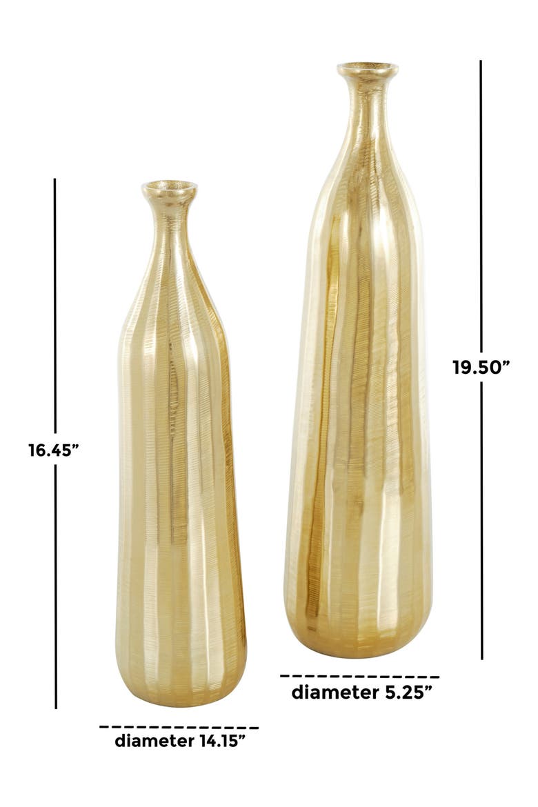 Golden Set of 2 Vase Set, Alternate, color, GOLD