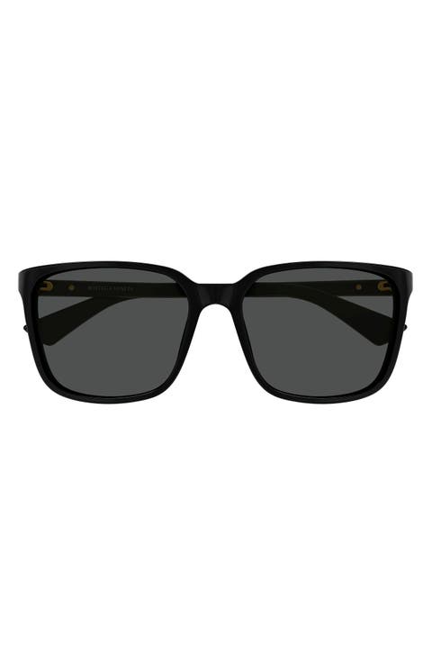 Gender Inclusive BV1516SK 57mm Gradient Rectangle Sunglasses