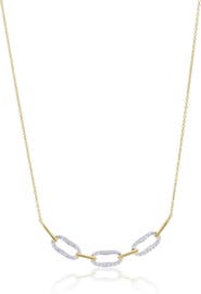 The Lovery Fine Jewelry Diamond Chain Link Bar Necklace
