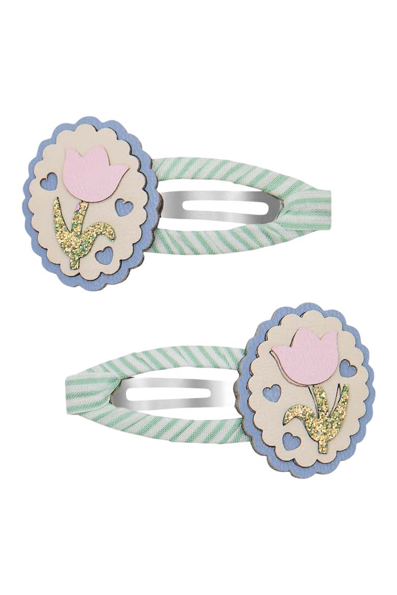 Kids' Scallop Tulip 2-Pack Clic Clac Clips, Main, color, PINK