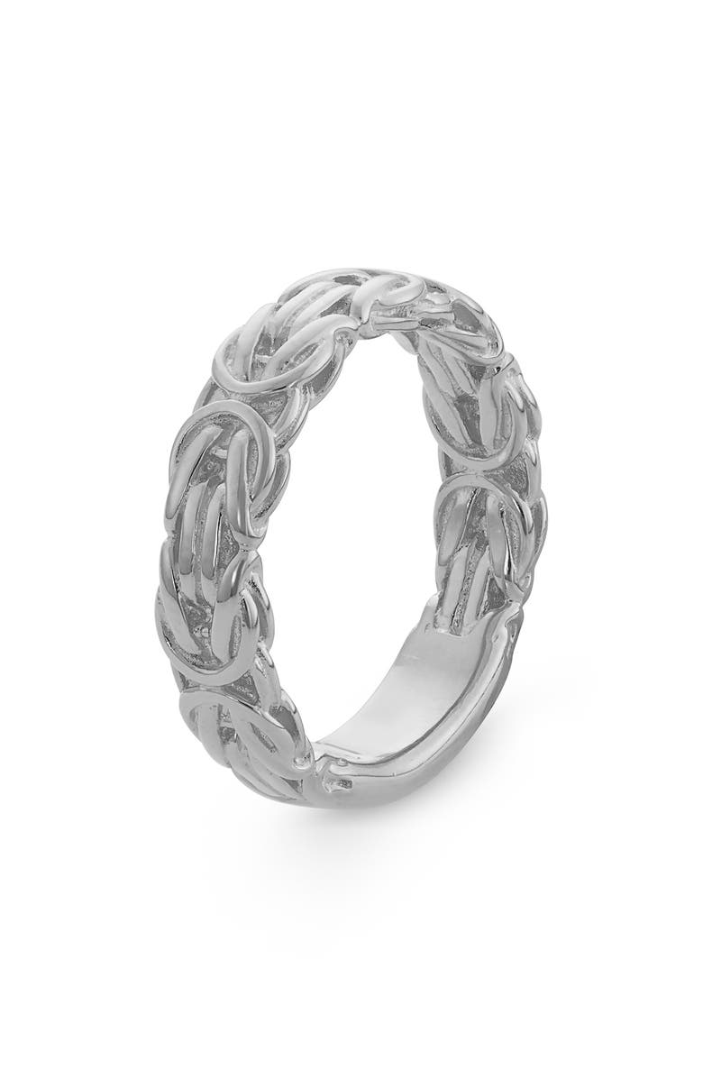 FZN Sterling Silver Byzantine Band Ring, Alternate, color, Silver