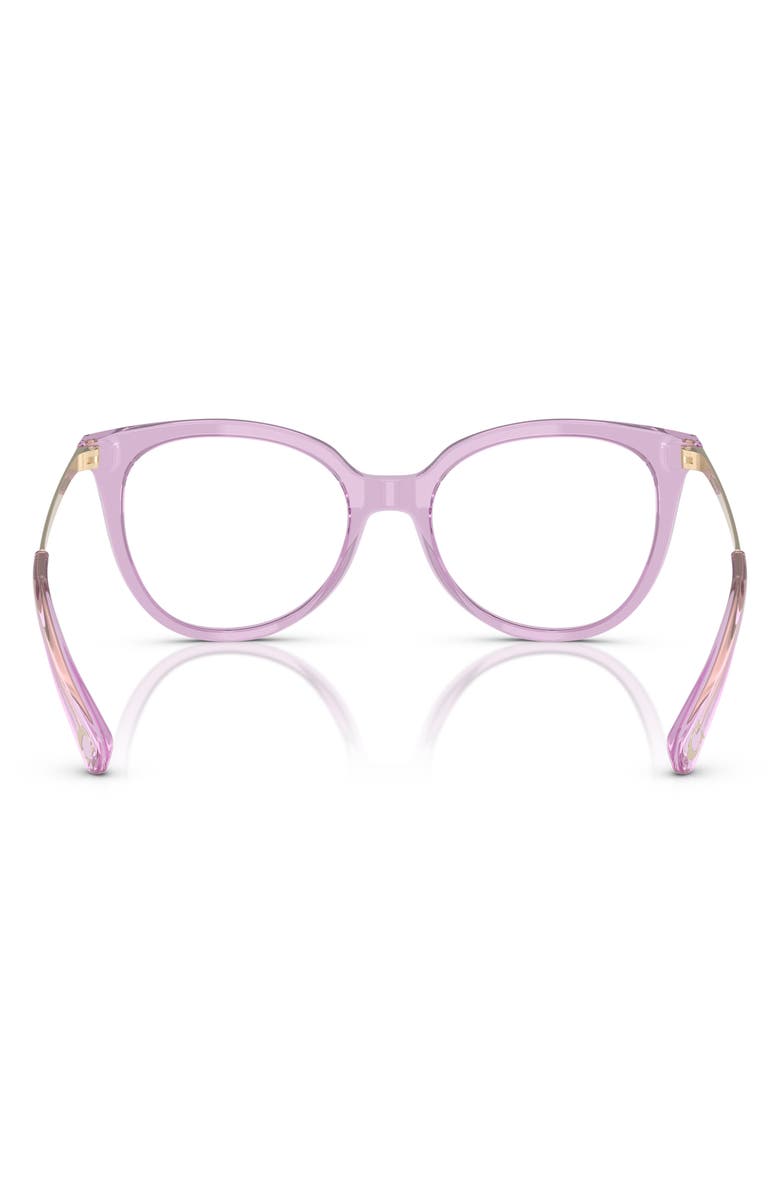 COACH 53mm Cat Eye Optical Glasses, Alternate, color, Amethyst / Demo Lens