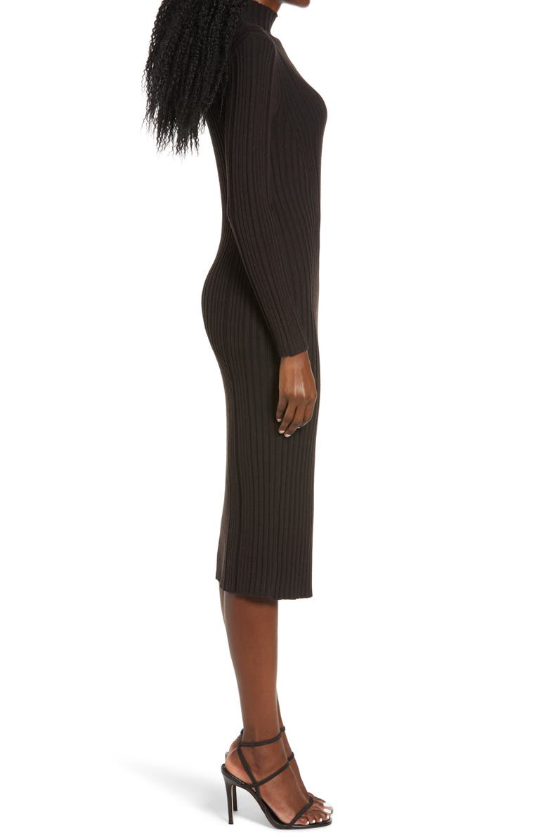 French Connection Jolie Rib Long Sleeve Knit Midi Dress, Alternate, color, 