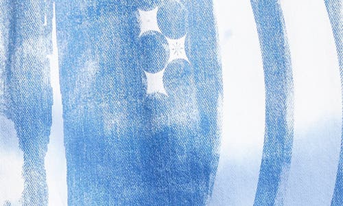 Paolina Russo Tie Dye Baggy Jeans In Acid Indigo