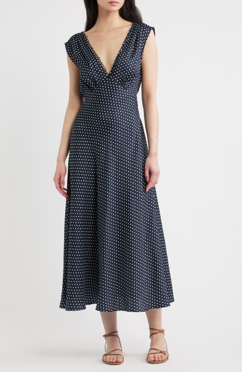 Tahlia Silk Blend Midi Dress
