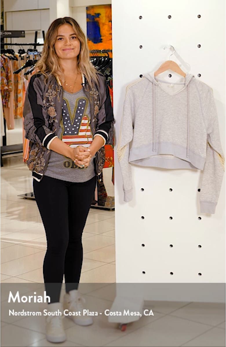 Free People FP Movement Cropped In The Net Hooded Sweatshirt, sales video thumbnail