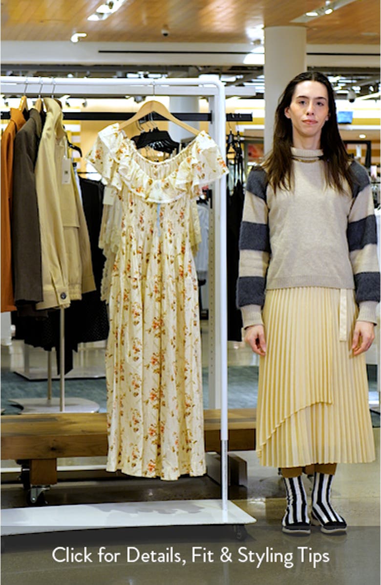 Illiana Smocked Tiered Organic Cotton Maxi Dress, sales video thumbnail