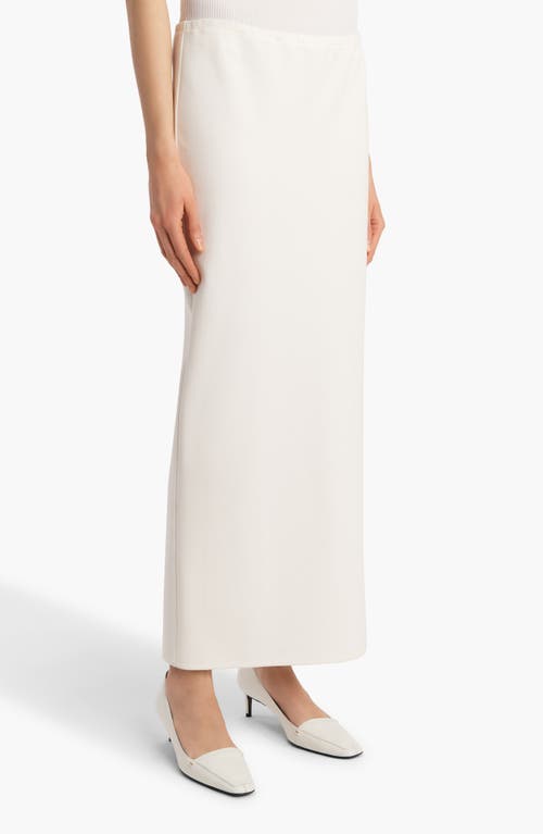 Khaite Lilith Compact Crepe Jersey Maxi Skirt In Yellow