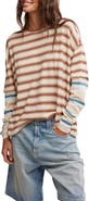 Free People Nina Stripe Layered Long Sleeve Cotton T-Shirt
