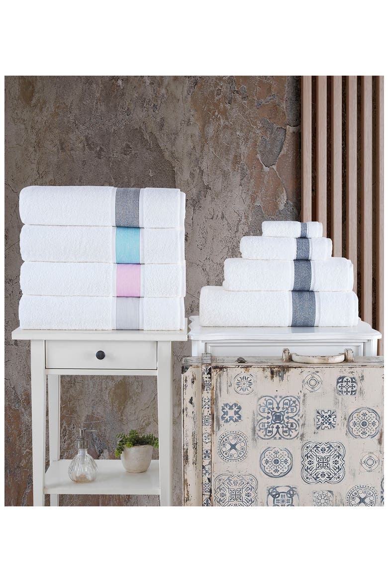 Ottoman Rolls Turkish Cotton Bath Essential, Alternate, color, PINK/ WHITE