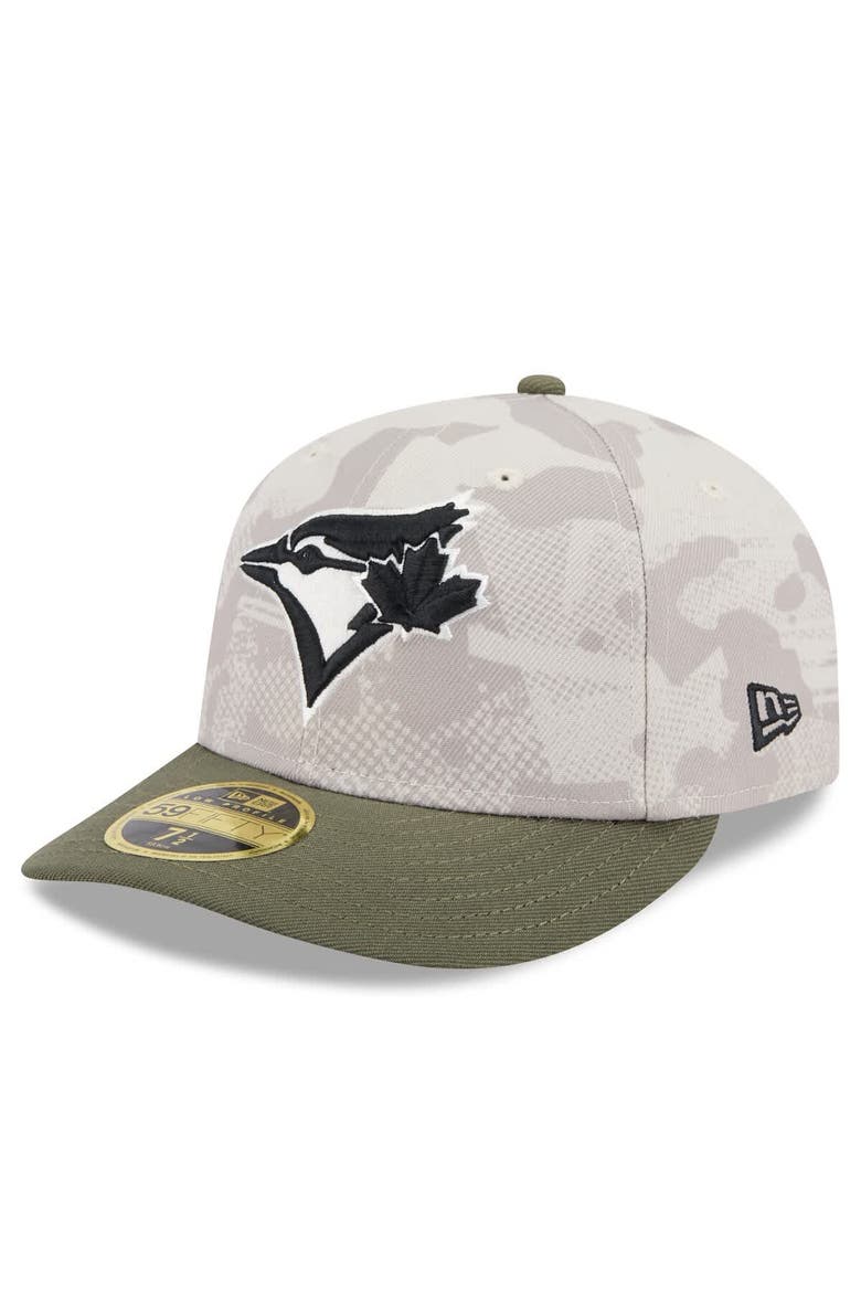 Men's New Era Light Beige/Olive Toronto Blue Jays 2025 Armed Forces Day Low Profile 59FIFTY Fitted Hat, Alternate, color, Light Beige