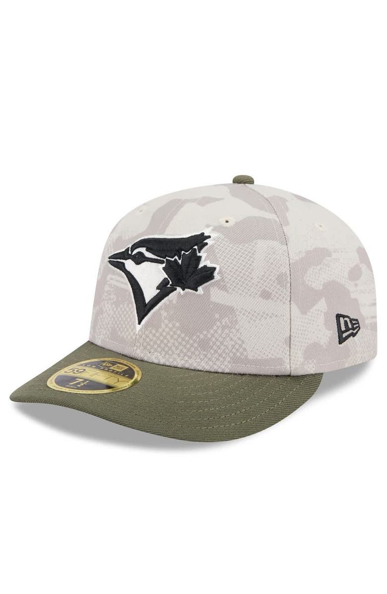 New Era Men's New Era Light Beige/Olive Toronto Blue Jays 2025 Armed Forces Day Low Profile 59FIFTY Fitted Hat, Alternate, color, Light Beige