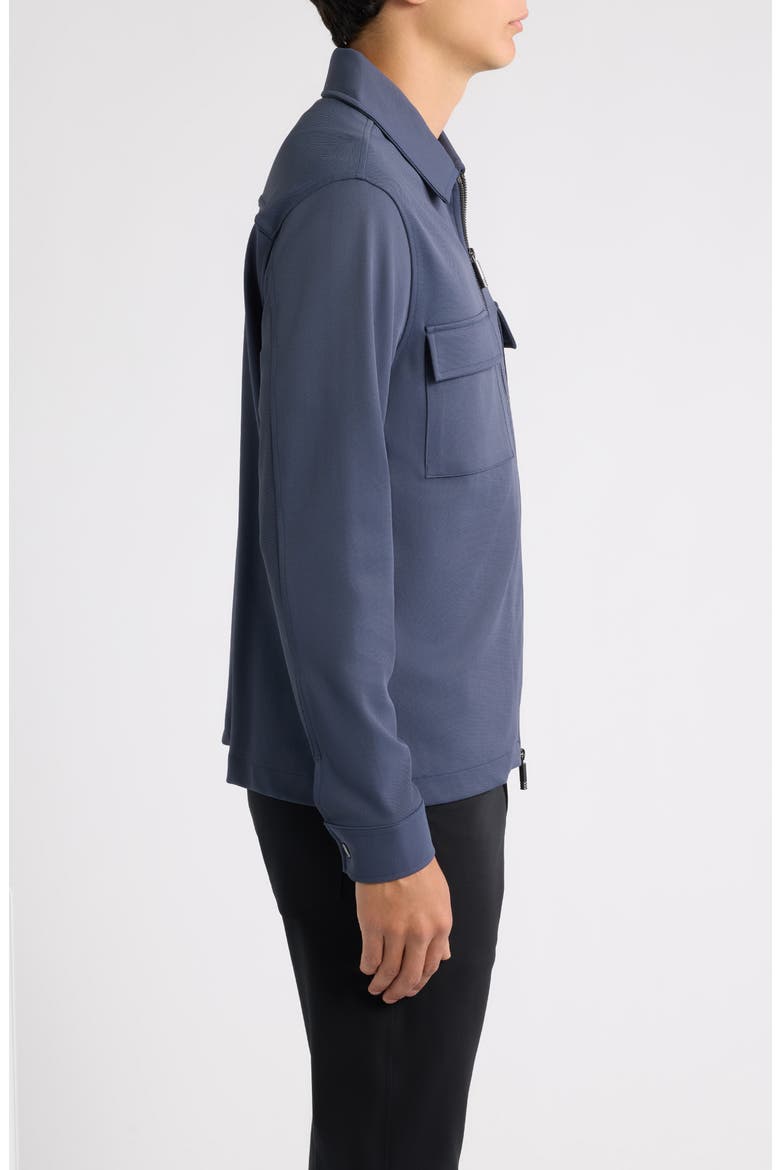 Glover Two-Way Zip Twill Shirt Jacket, Alternate, color, AIRFORCE BLUE