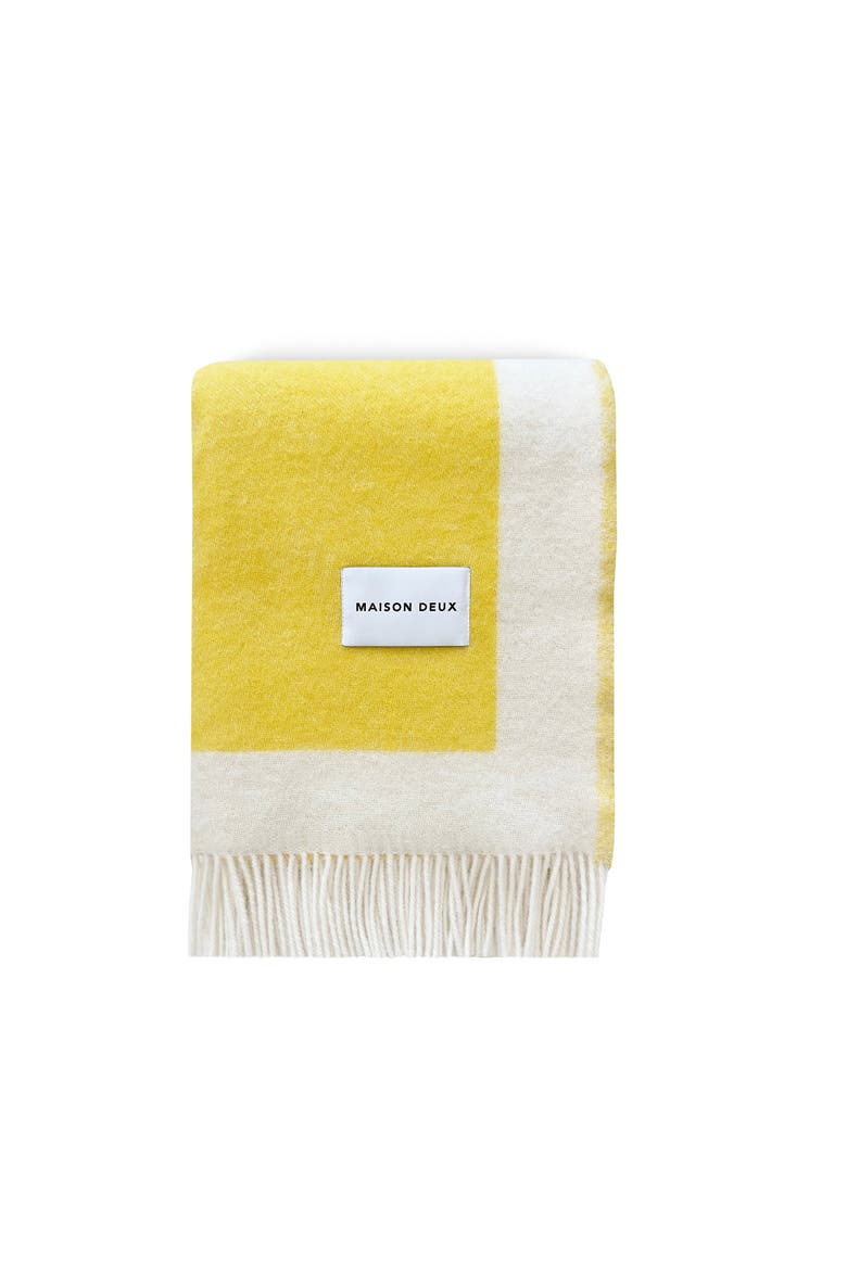 Color Block Blanket, Main, color, Medium Yellow