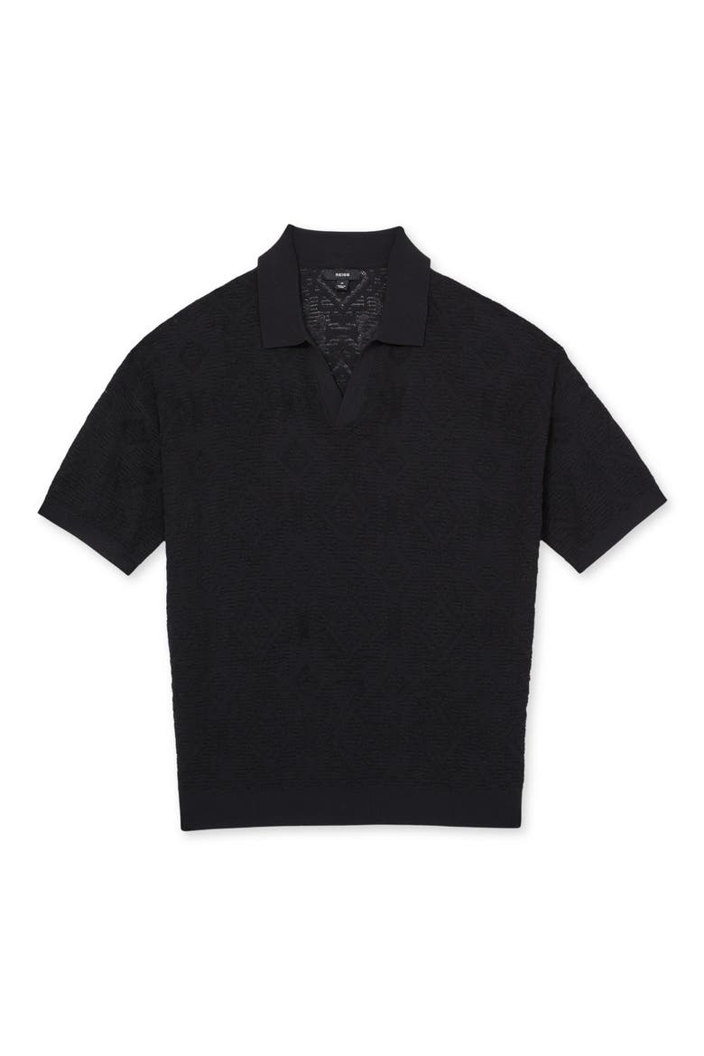Banks Johnny Collar Textured Polo Sweater, Alternate, color, NAVY