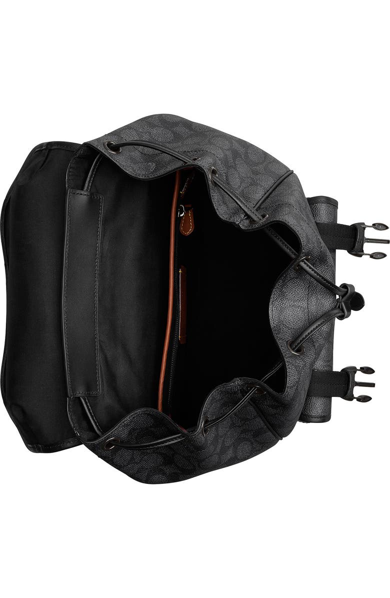 COACH League Signature Canvas Backpack, Alternate, color, Charcoal Signature