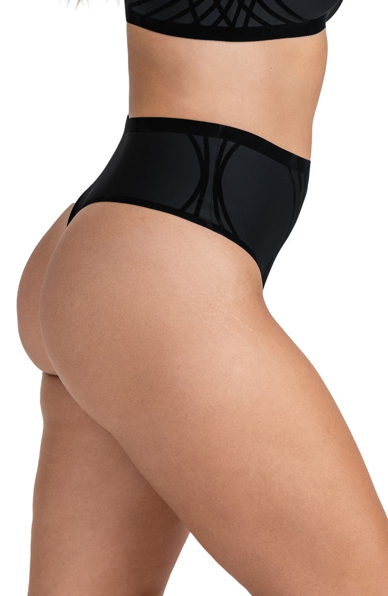 Honeylove Silhouette Shaping Thong, Alternate, color, Vamp