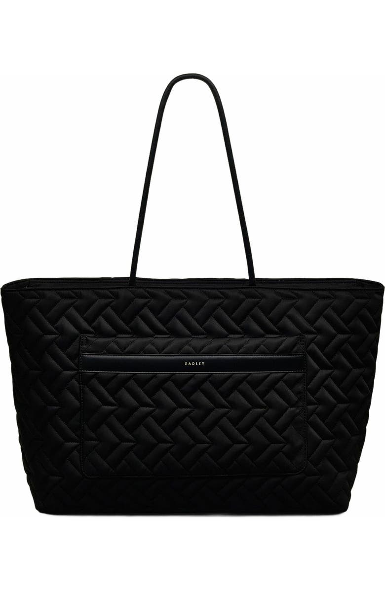 Radley Holland Park - Quilt Large Ziptop Tote Bag, Main, color, Black
