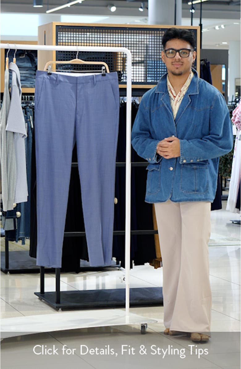 Jetsetter Flat Front Stretch Wool Suit Pants, sales video thumbnail