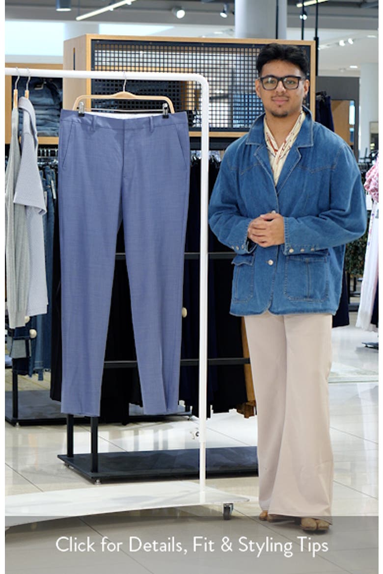 Jetsetter Flat Front Stretch Wool Suit Pants video