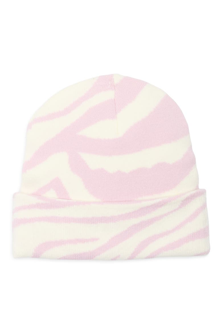 Animal Stripe Beanie, Alternate, color, PINK