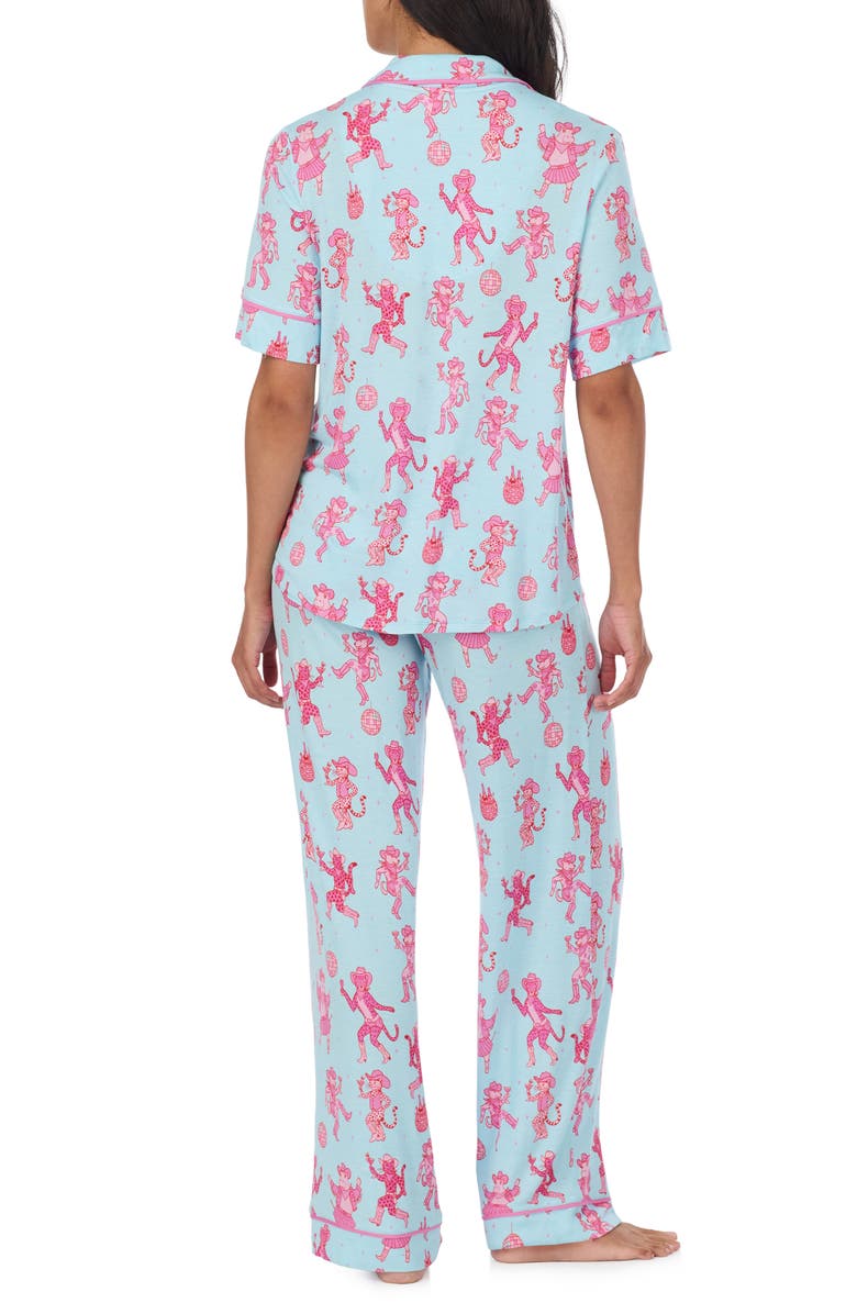 Room Service Pjs Print Long Pajamas, Alternate, color, Blue/ Pink