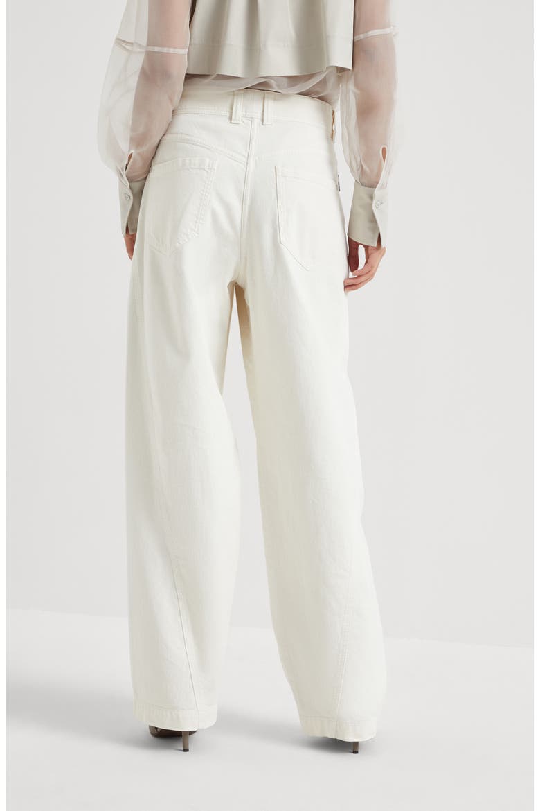 Loose sartorial trousers, Alternate, color, Chalk