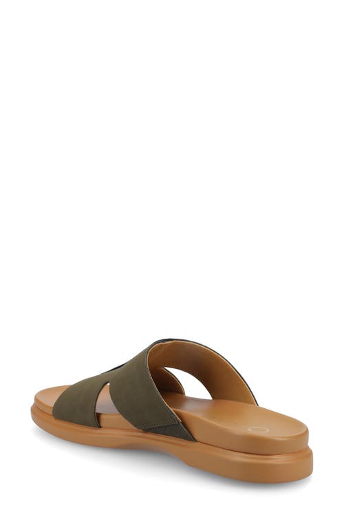Journee Collection Misey Slide Sandal In Olive