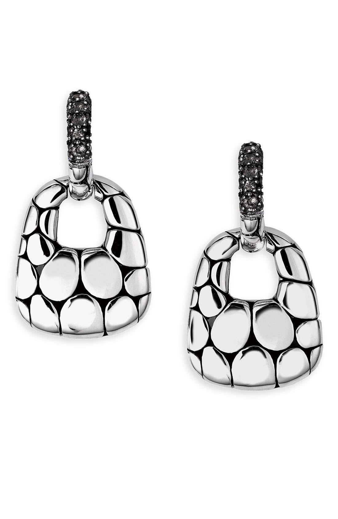 John Hardy Sterling Silver Kali Lava Door Knocker Earrings (Women ...