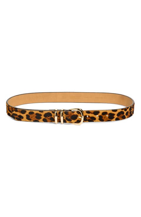 Angelique Genuine Calf Hair Leather Belt