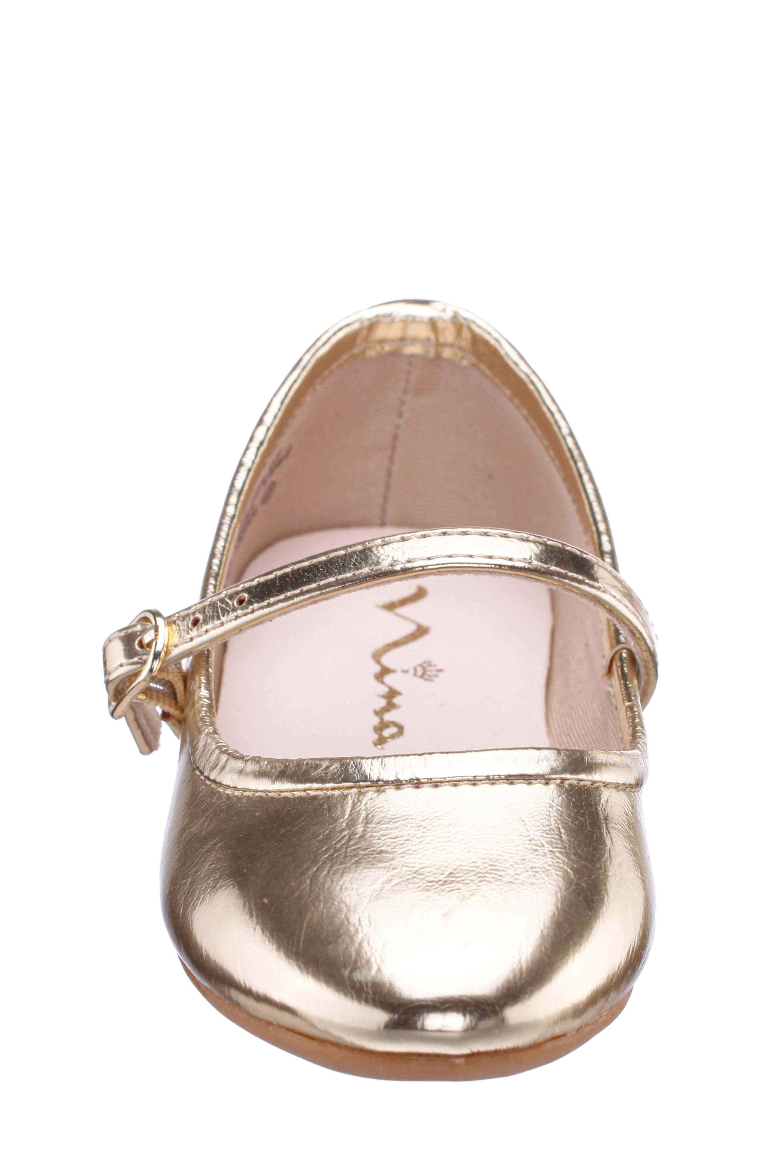 Kids' Nicola Mary Jane Flat, Alternate, color, GOLD METALLIC