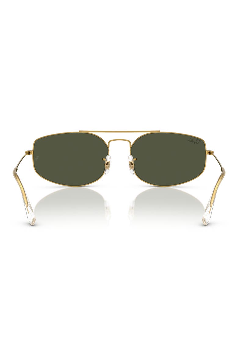 57mm Irregular Oval Sunglasses, Alternate, color, YELLOW GOLD