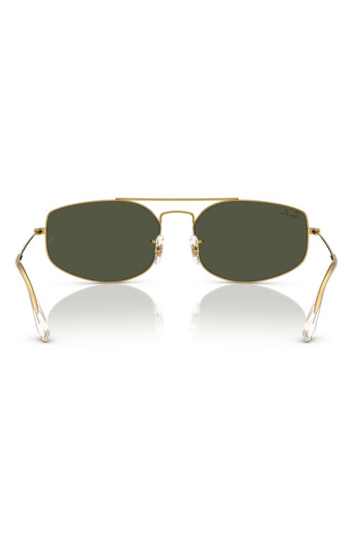 Ray Ban Ray-ban 57mm Irregular Oval Sunglasses In Yellow Gold