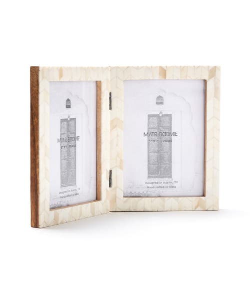Matr Boomie Mukhendu 4x6 Double Picture Frame In White - 4x6 (2)