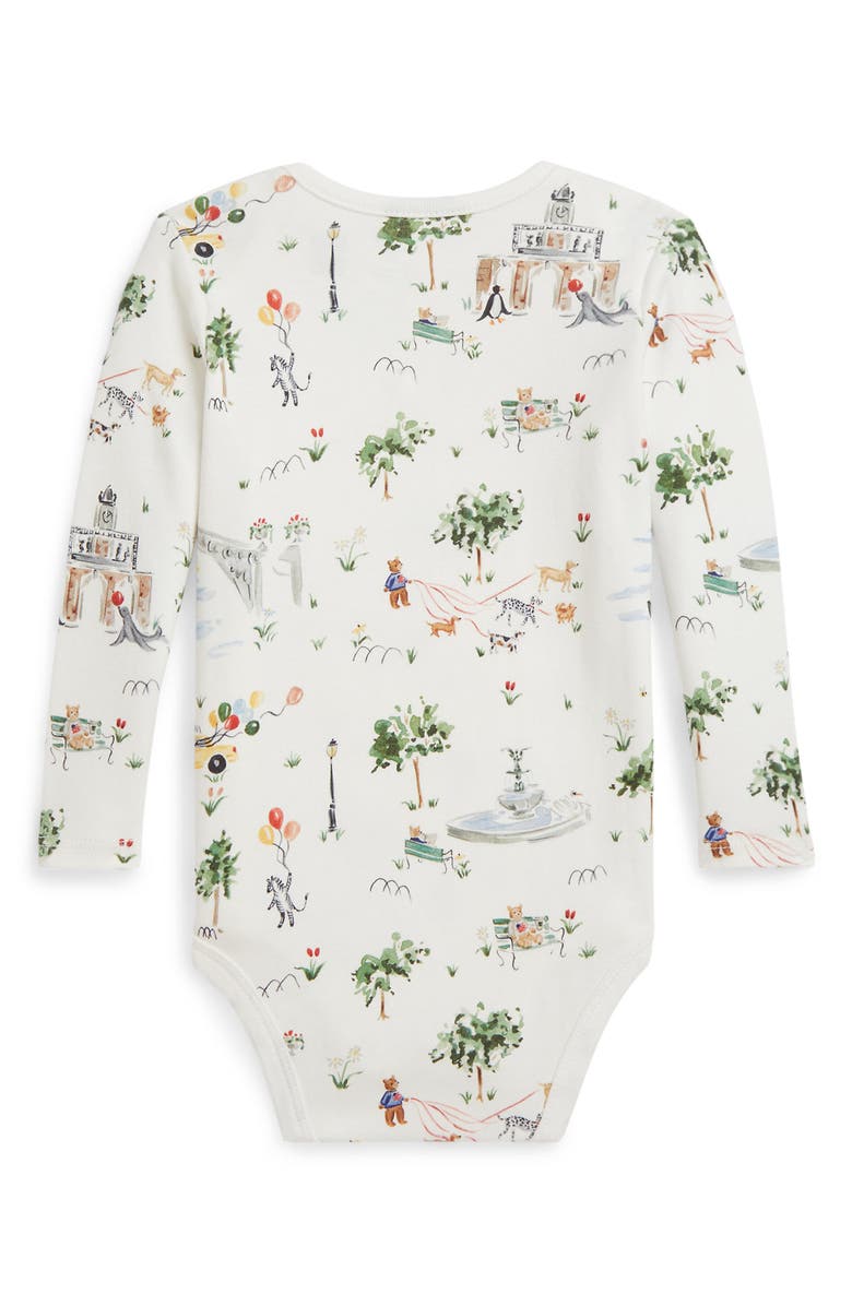 Ralph Lauren RL Baby x Riley Sheehey Cotton Bodysuit, Alternate, color, Saturday At The Park