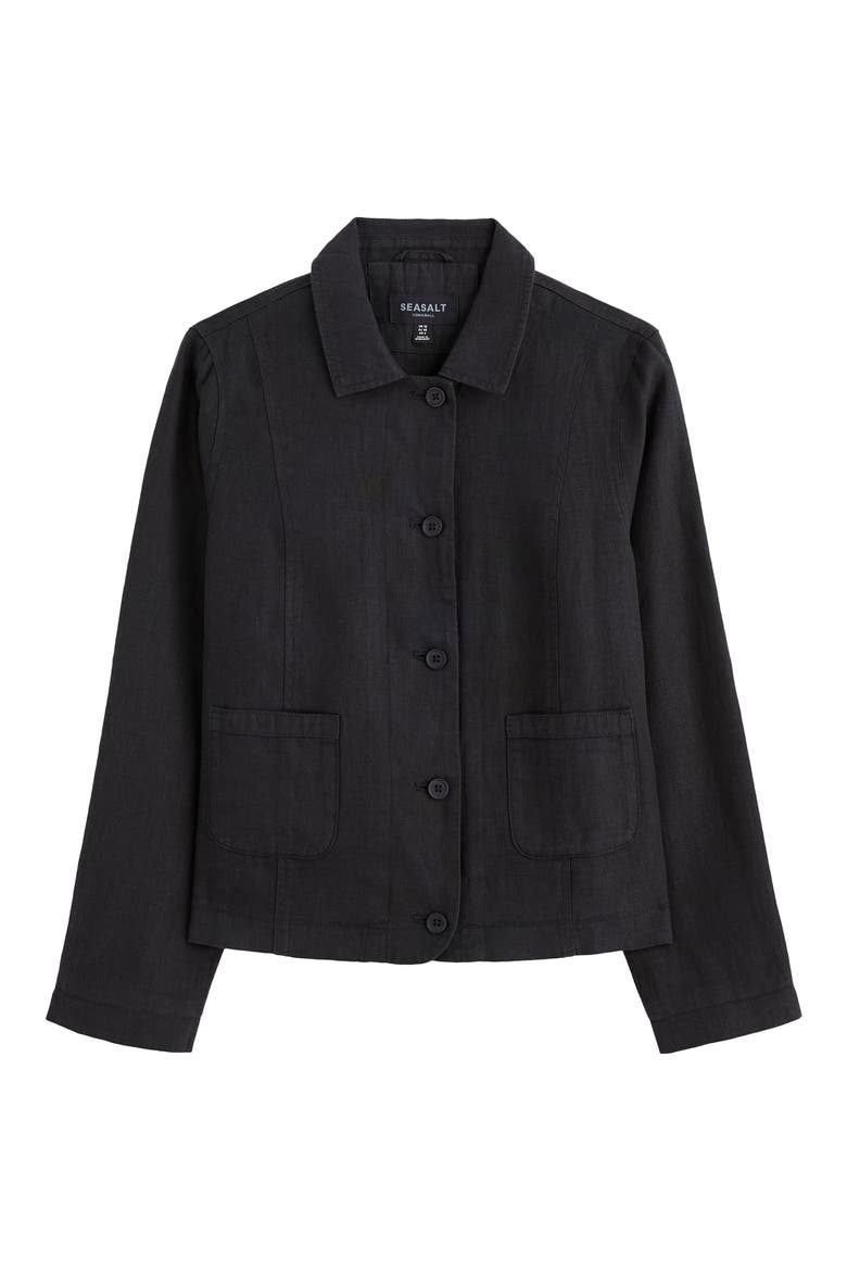 Arame Linen Jacket, Alternate, color, INKWELL