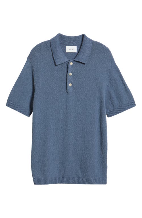 Nn07 Randy Jacquard Cotton Polo In Brown