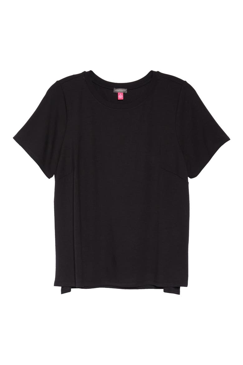 Crewneck T-Shirt, Alternate, color, RICH BLACK