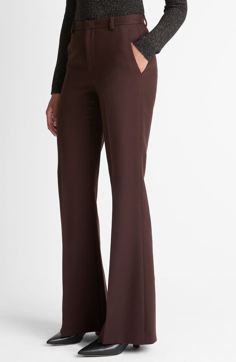 Vince Mid Rise Flare Pants, Alternate, color, Black Grape