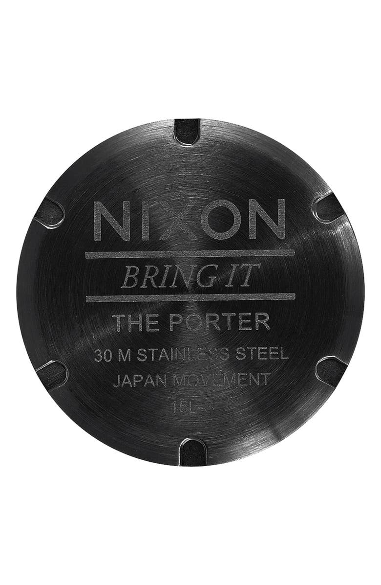 Nixon Porter Bracelet Watch, 40mm, Alternate, color, Black/ Gold/ Black