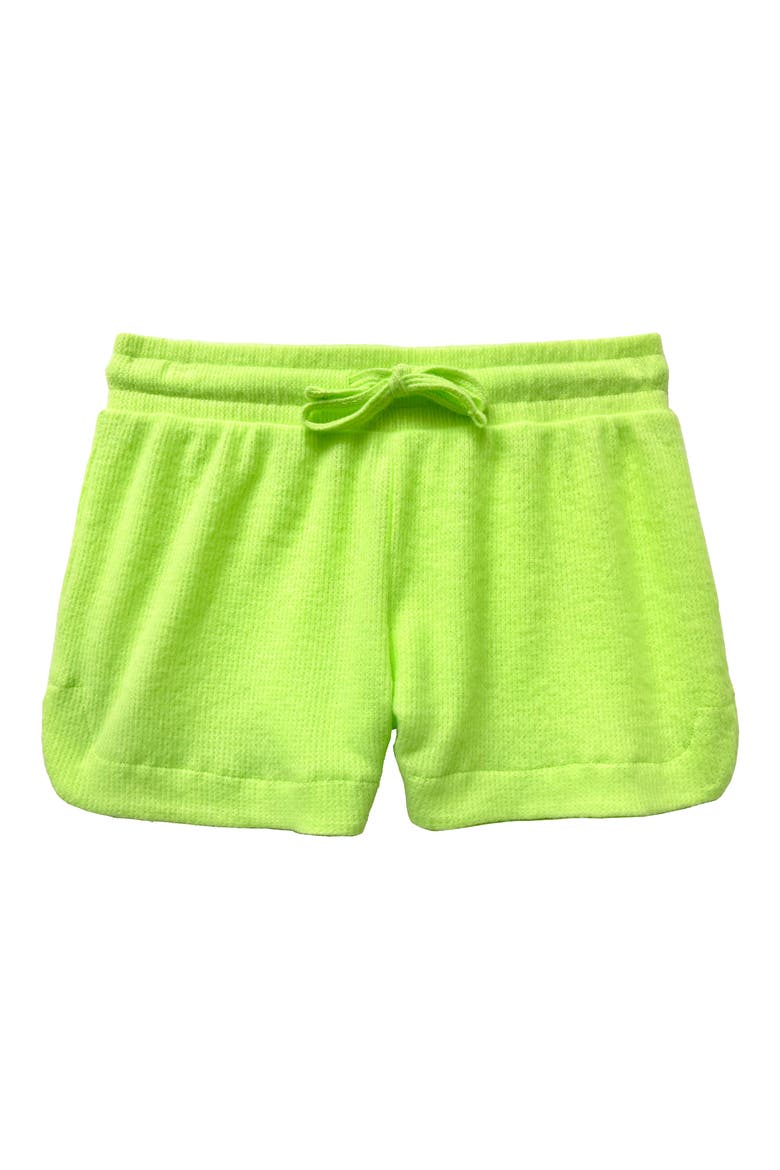 Kids' Supersoft Waffle Shorts, Main, color, LIME GREEN