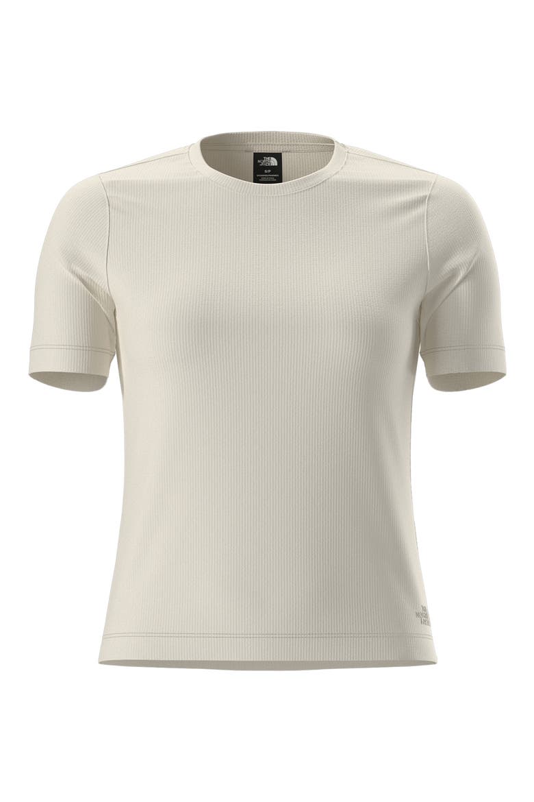 Golden Ridge Performance Ribbed T-Shirt, Alternate, color, WHITE DUNE