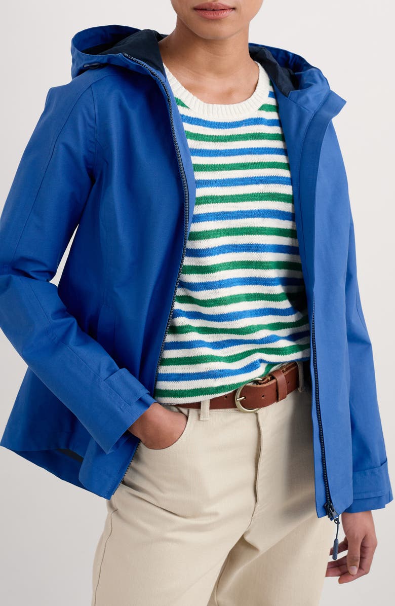 Seasalt Cornwall Waterway Hooded Waterproof Jacket, Main, color, Ink